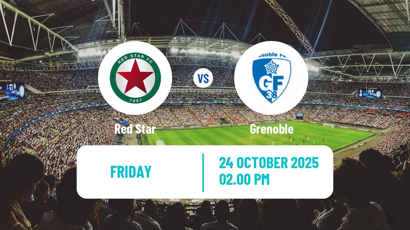 Football French Ligue 2 Red Star - Grenoble