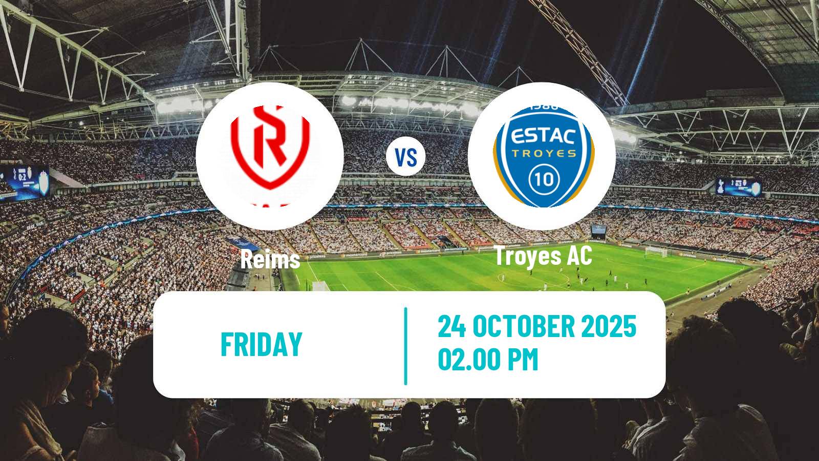 Football French Ligue 2 Reims - Troyes
