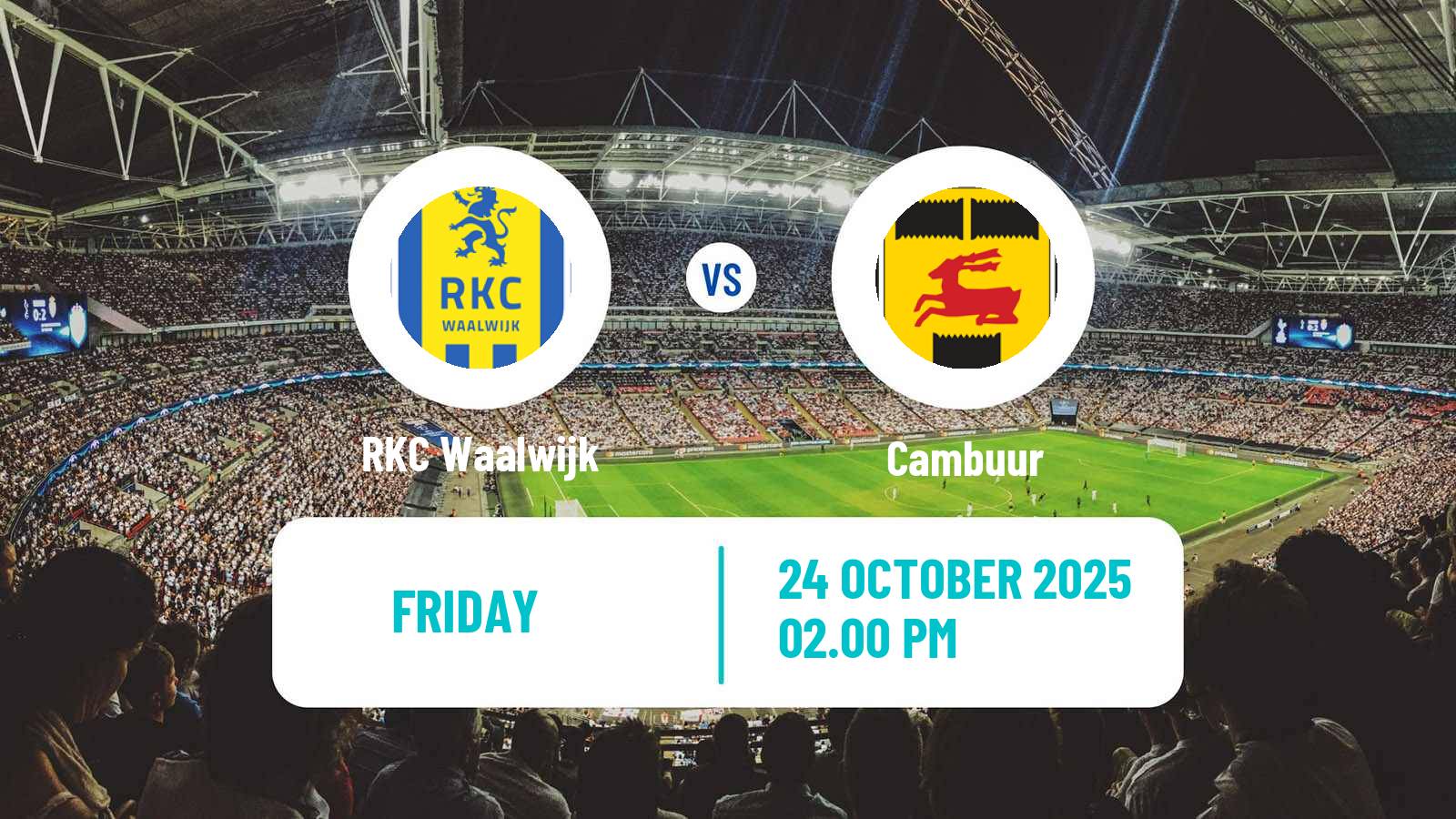 Football Dutch Eerste Divisie Waalwijk - Cambuur