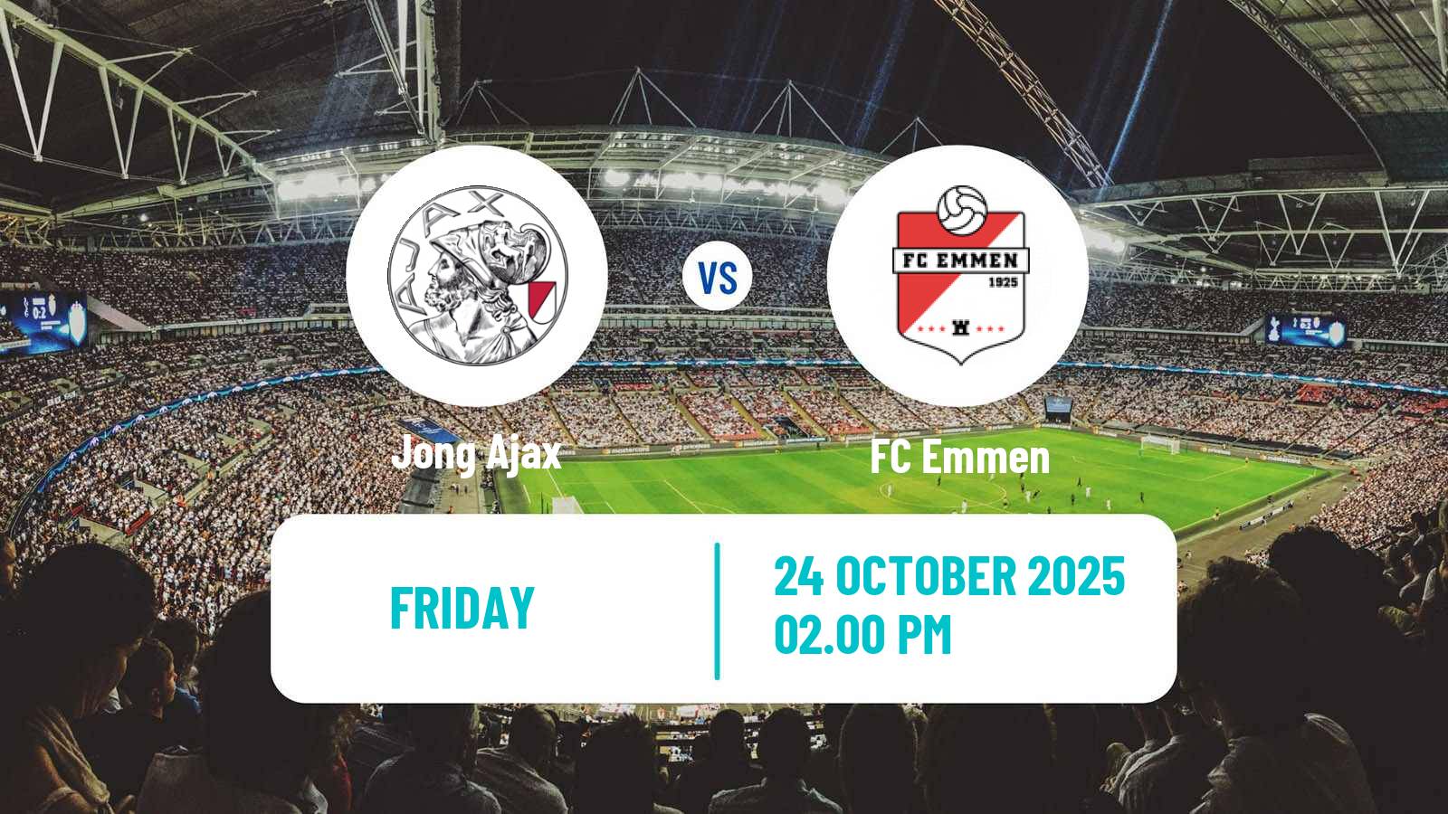 Football Dutch Eerste Divisie Jong Ajax - Emmen