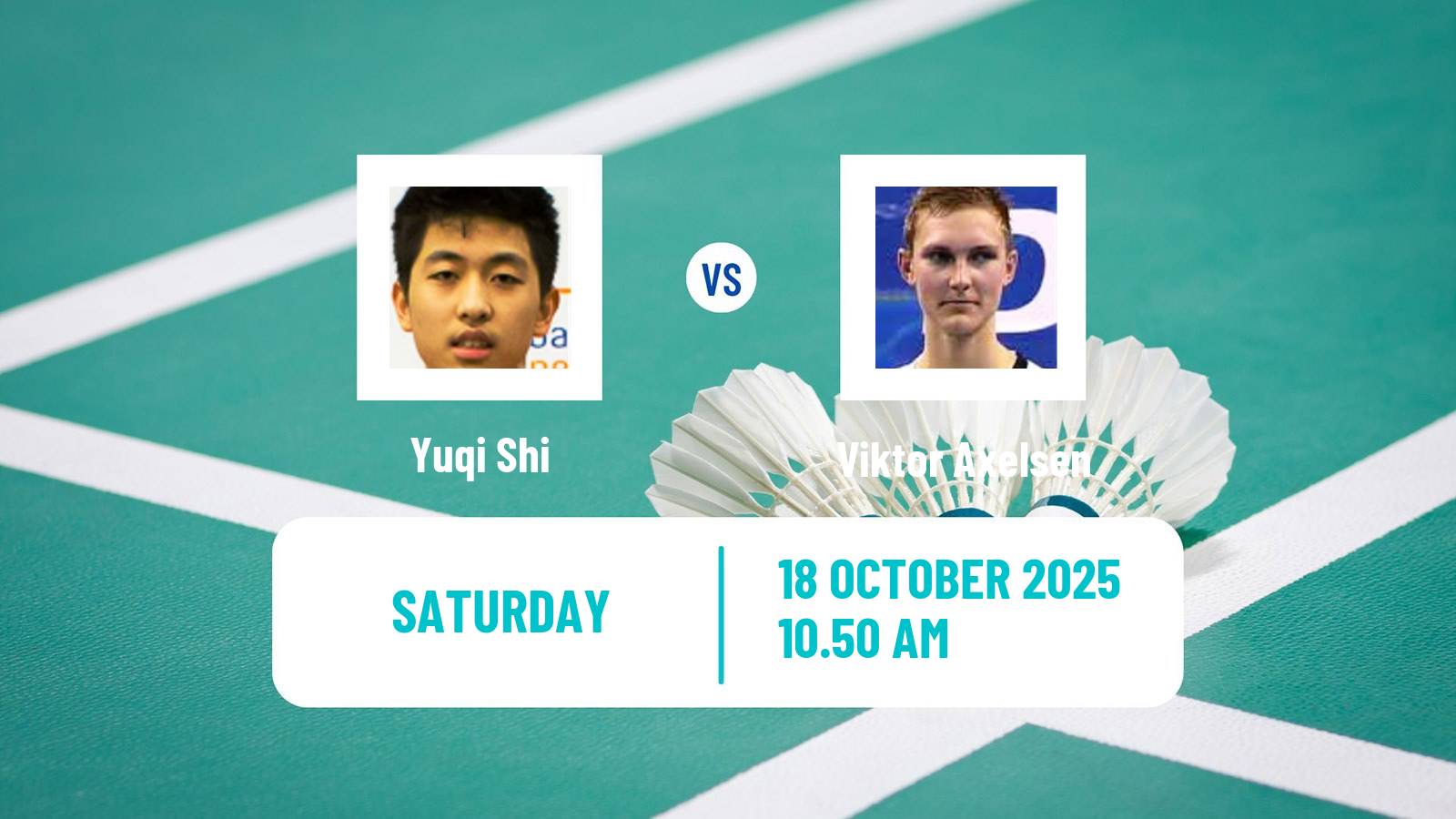 Badminton BWF World Tour Denmark Open Men Yuqi Shi - Viktor Axelsen