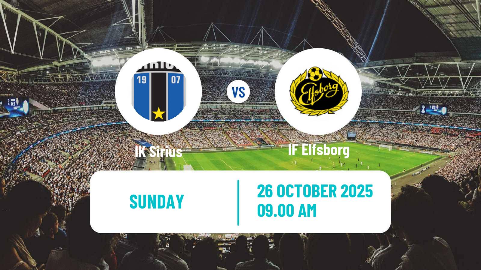 Football Swedish Allsvenskan Sirius - Elfsborg