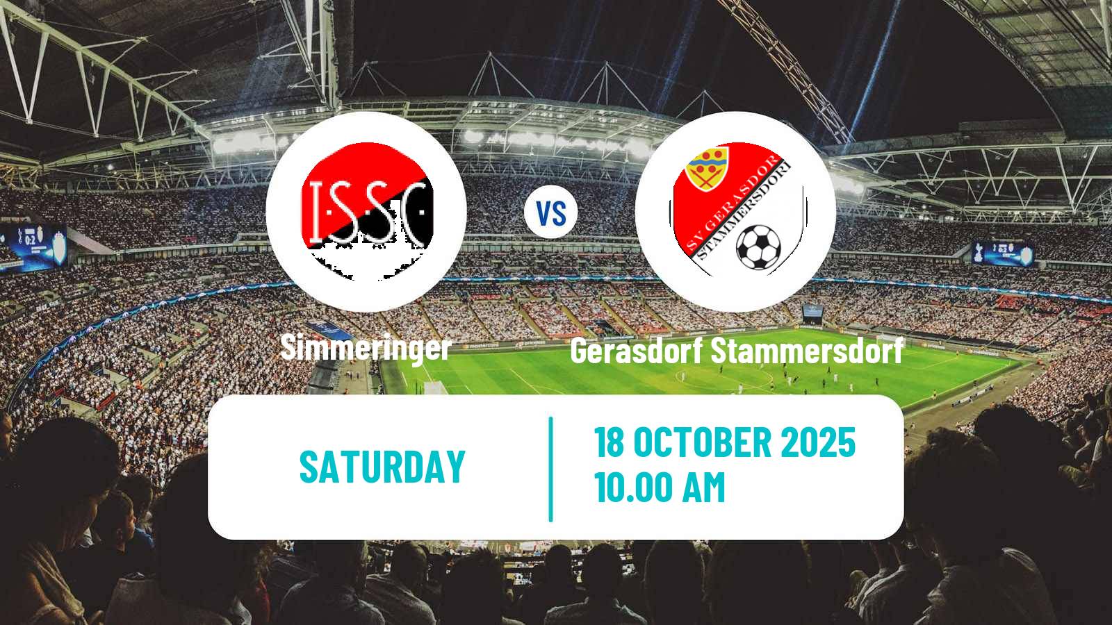 Football Austrian Landesliga Wien Simmeringer - Gerasdorf Stammersdorf
