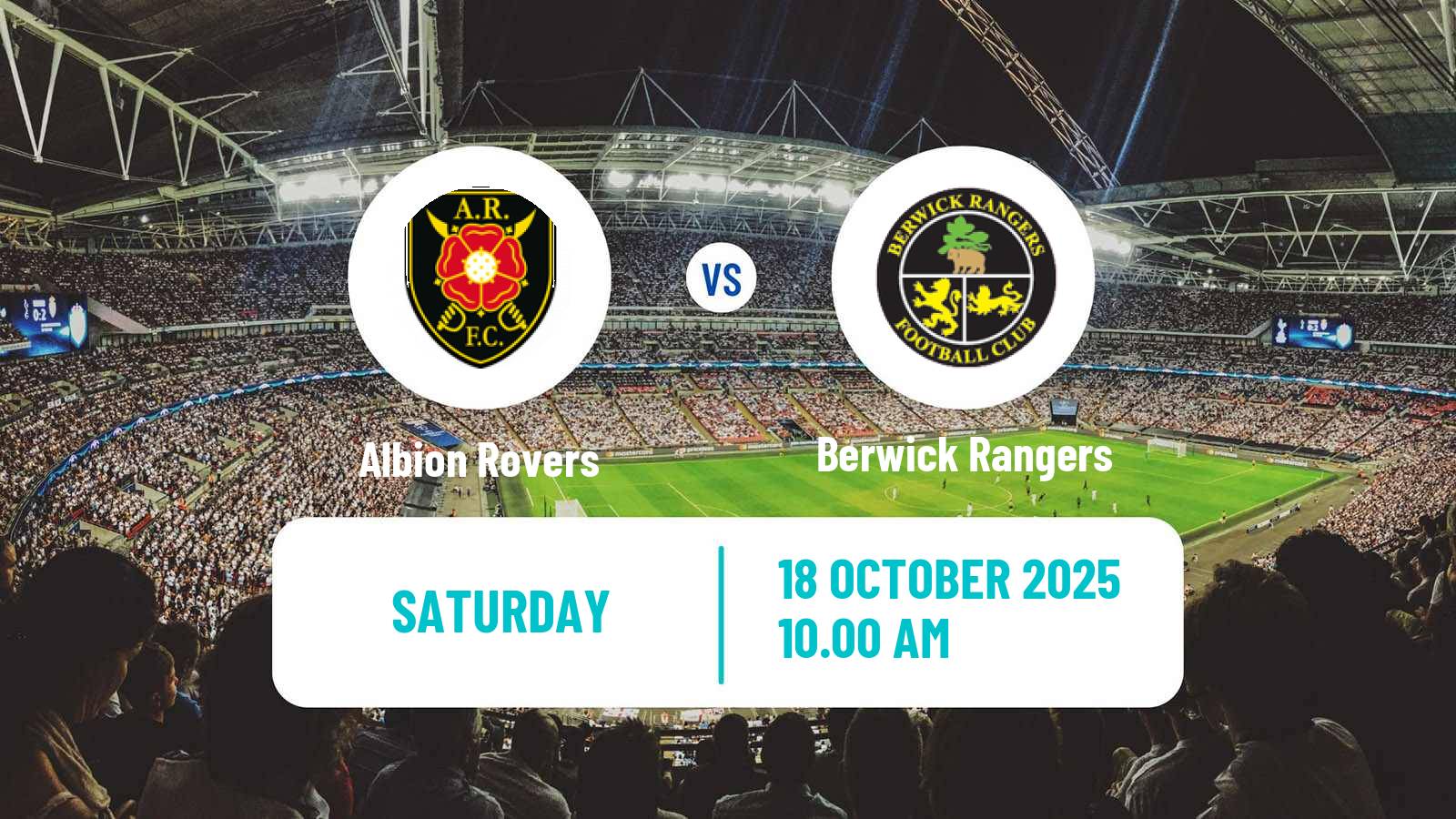Football Scottish Lowland League Albion Rovers - Berwick Rangers