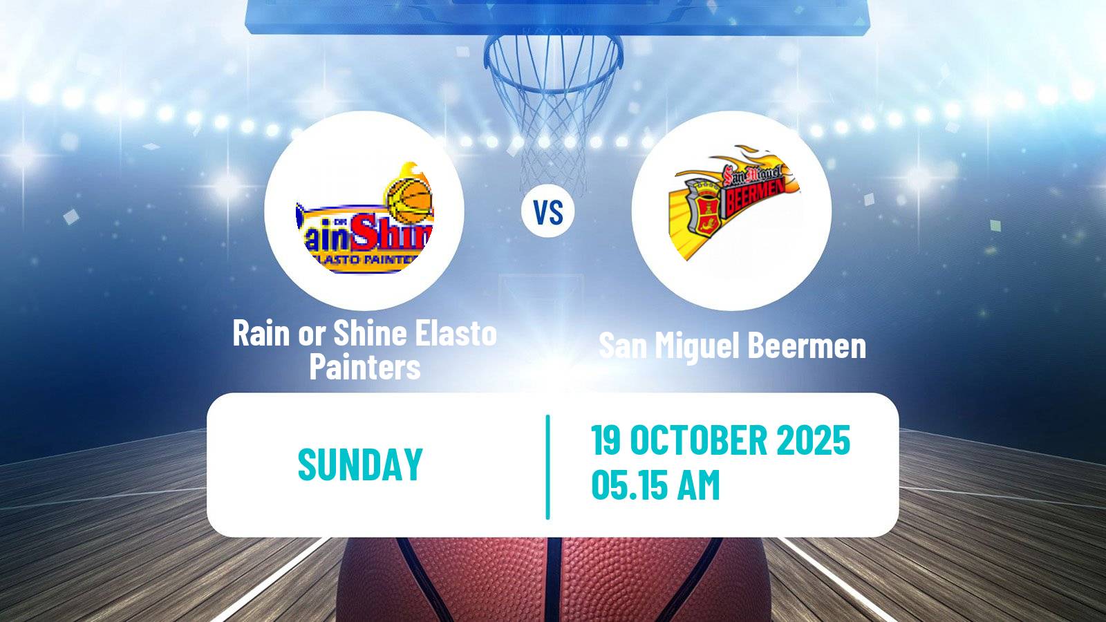 Basketball Philippines Cup Rain or Shine Elasto Painters - San Miguel Beermen