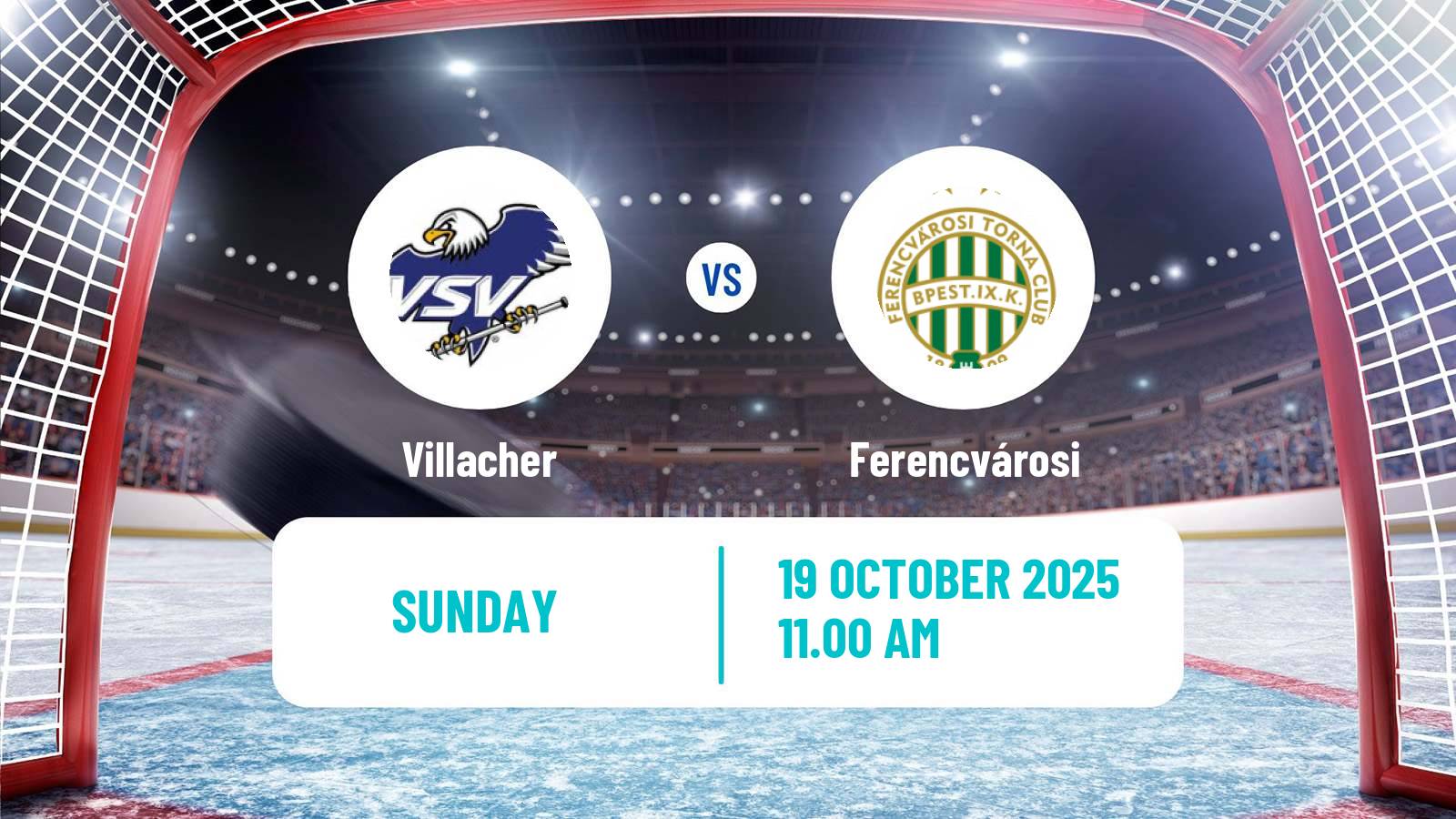 Hockey Austrian Ice Hockey League Villacher - Ferencvárosi
