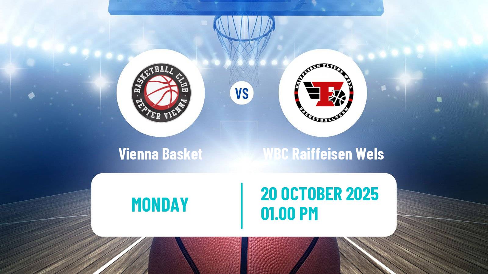 Basketball Austrian Superliga Basketball Vienna Basket - WBC Raiffeisen Wels