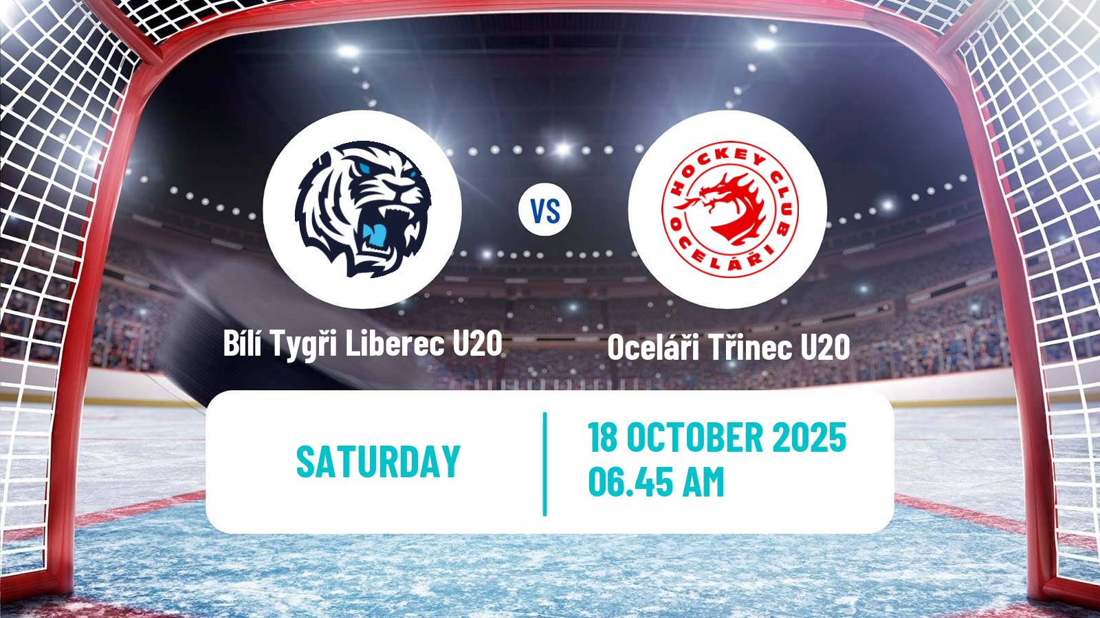 Hockey Czech ELJ Bílí Tygři Liberec U20 - Oceláři Třinec U20