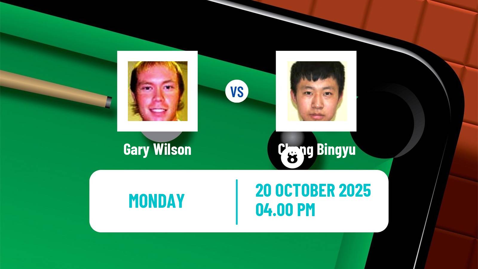Snooker Northern Ireland Open Gary Wilson - Chang Bingyu