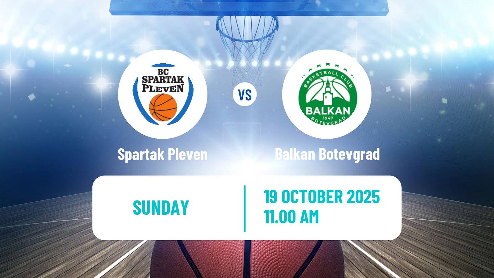 Basketball Bulgarian NBL Spartak Pleven - Balkan Botevgrad