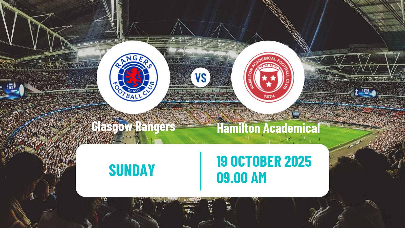 Football Scottish SWPL 1 Women Glasgow Rangers - Hamilton Academical