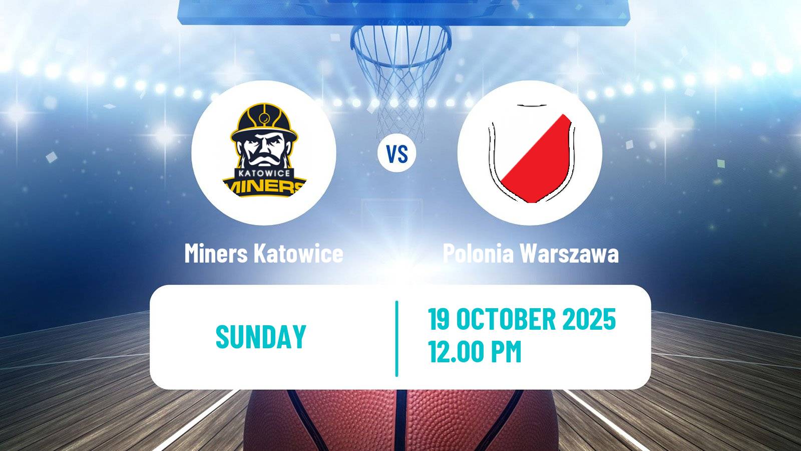 Basketball Polish 1 Liga Basketball Miners Katowice - Polonia Warszawa