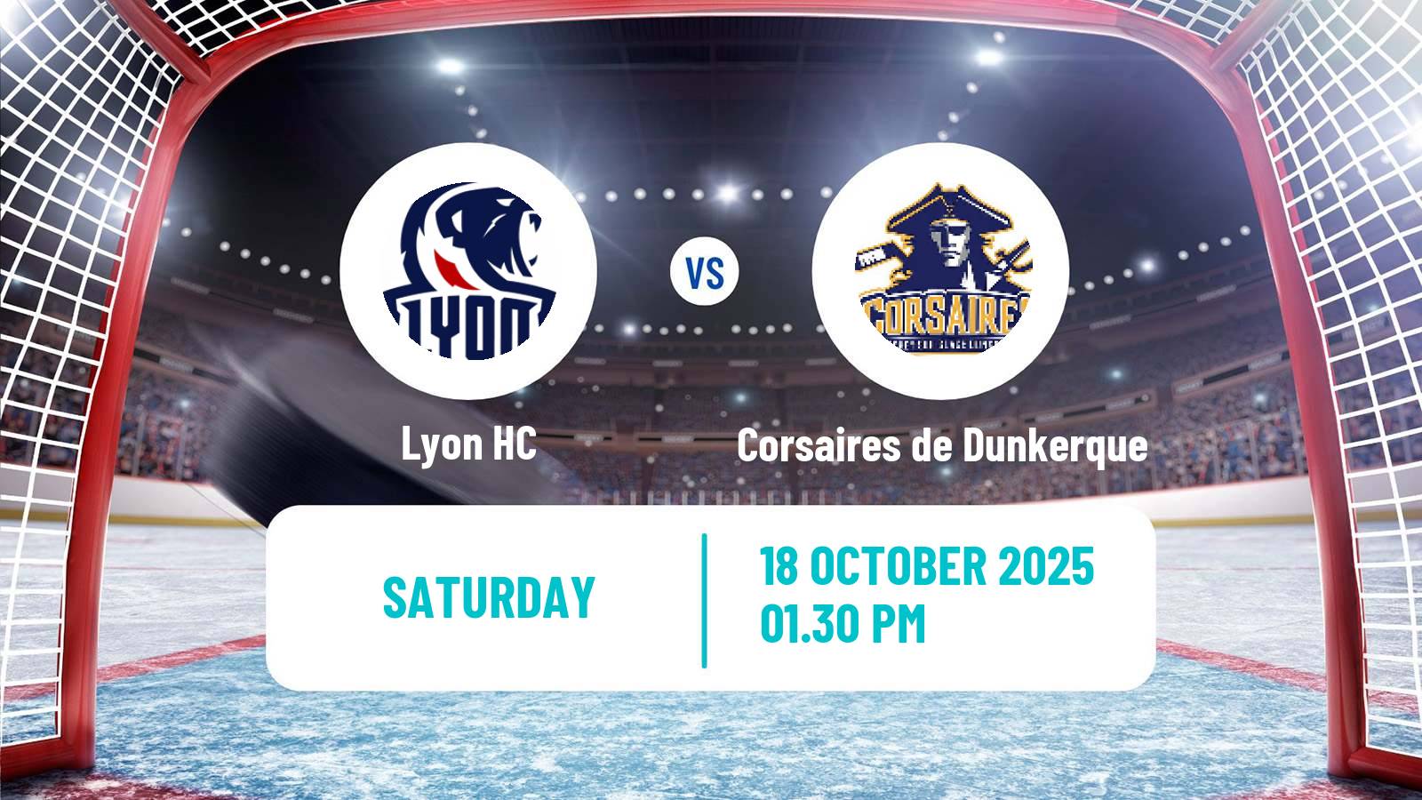 Hockey French D1 Ice Hockey Lyon - Corsaires de Dunkerque