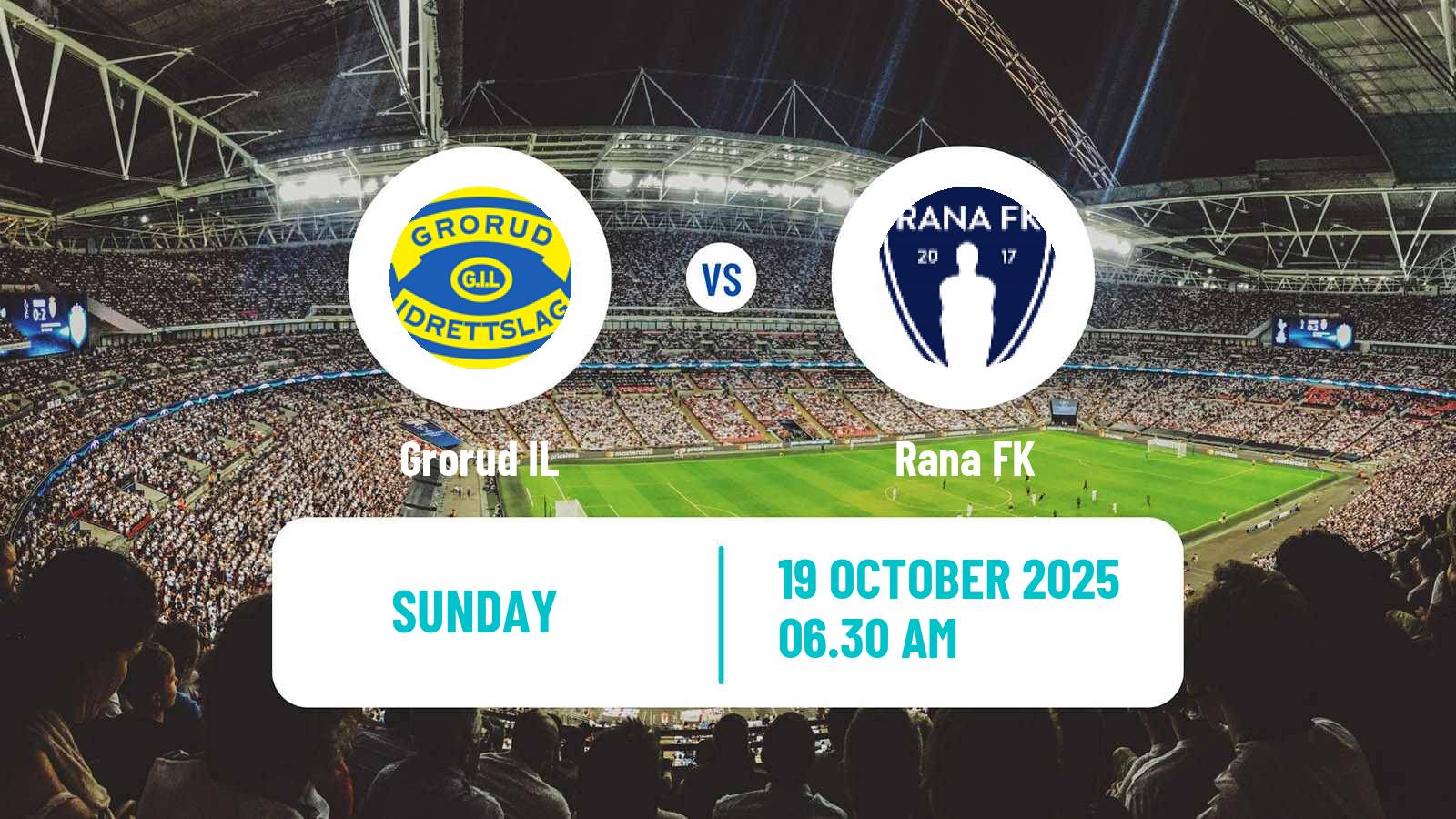 Football Norwegian Division 2 - Group 2 Grorud - Rana