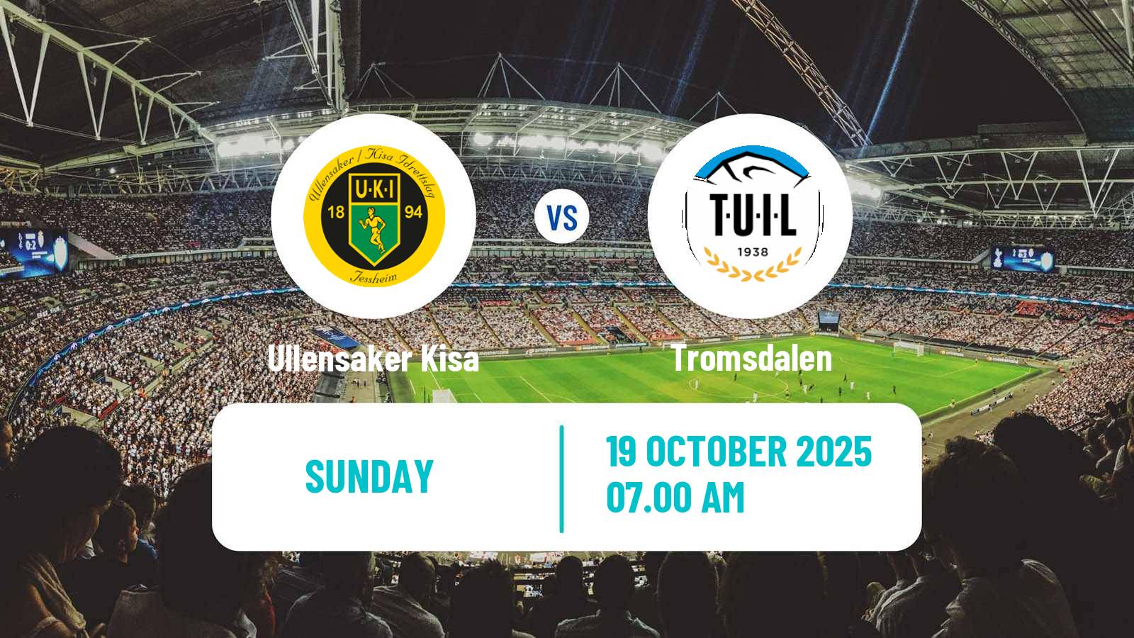 Football Norwegian Division 2 - Group 2 Ullensaker Kisa - Tromsdalen