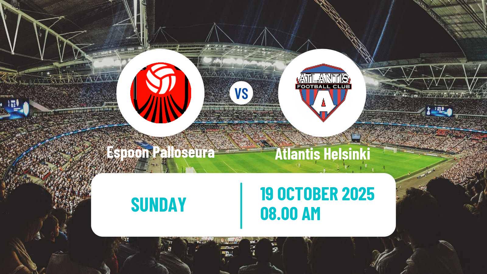 Football Finnish Ykkonen Espoon Palloseura - Atlantis Helsinki