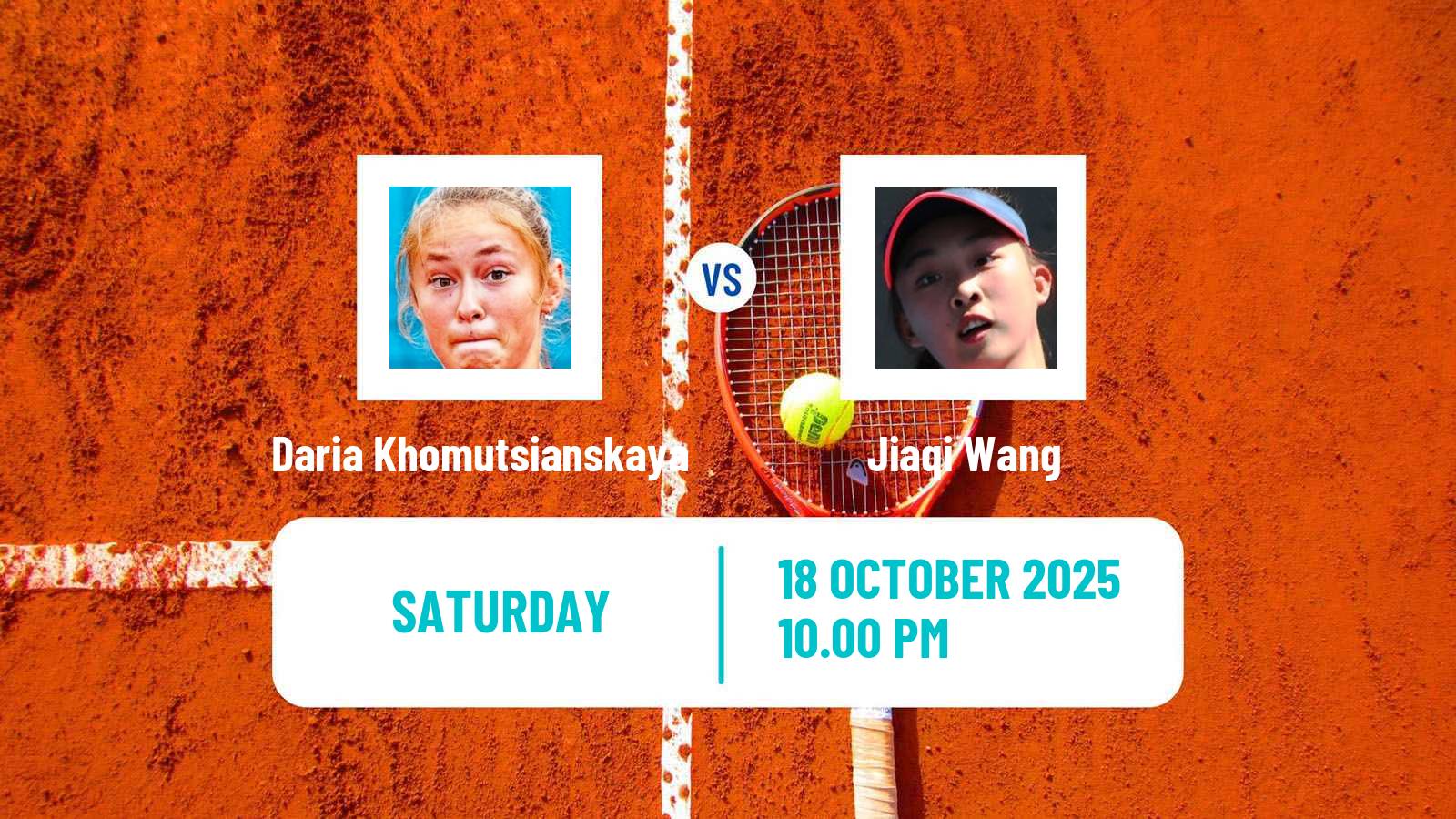 Tennis ITF W35 Huzhou Women Daria Khomutsianskaya - Jiaqi Wang