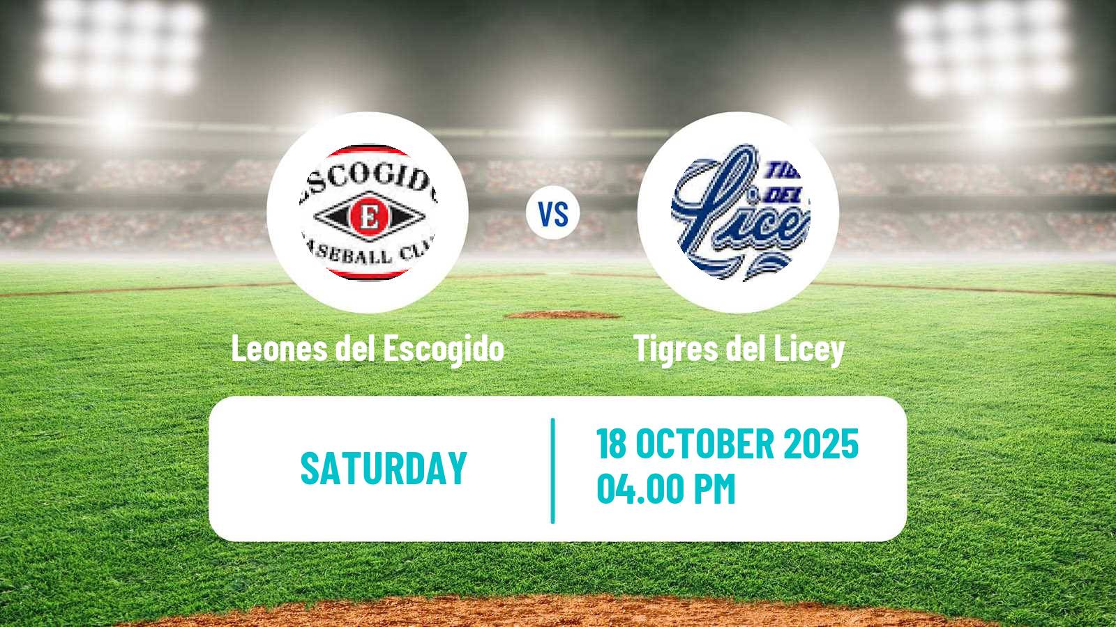 Baseball LIDOM Leones del Escogido - Tigres del Licey