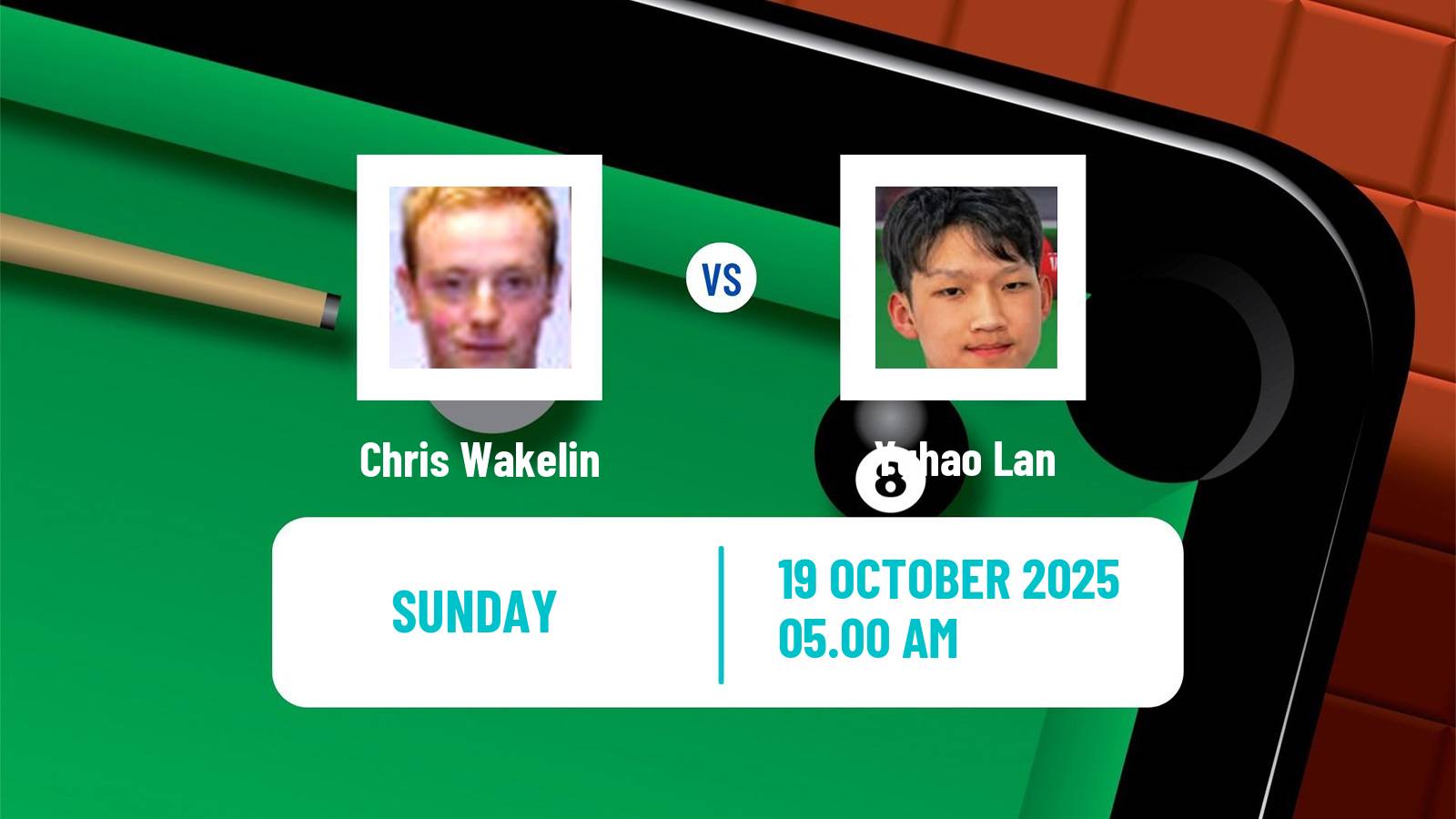 Snooker Northern Ireland Open Chris Wakelin - Yuhao Lan
