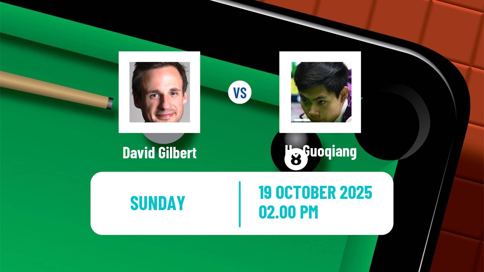 Snooker Northern Ireland Open David Gilbert - He Guoqiang