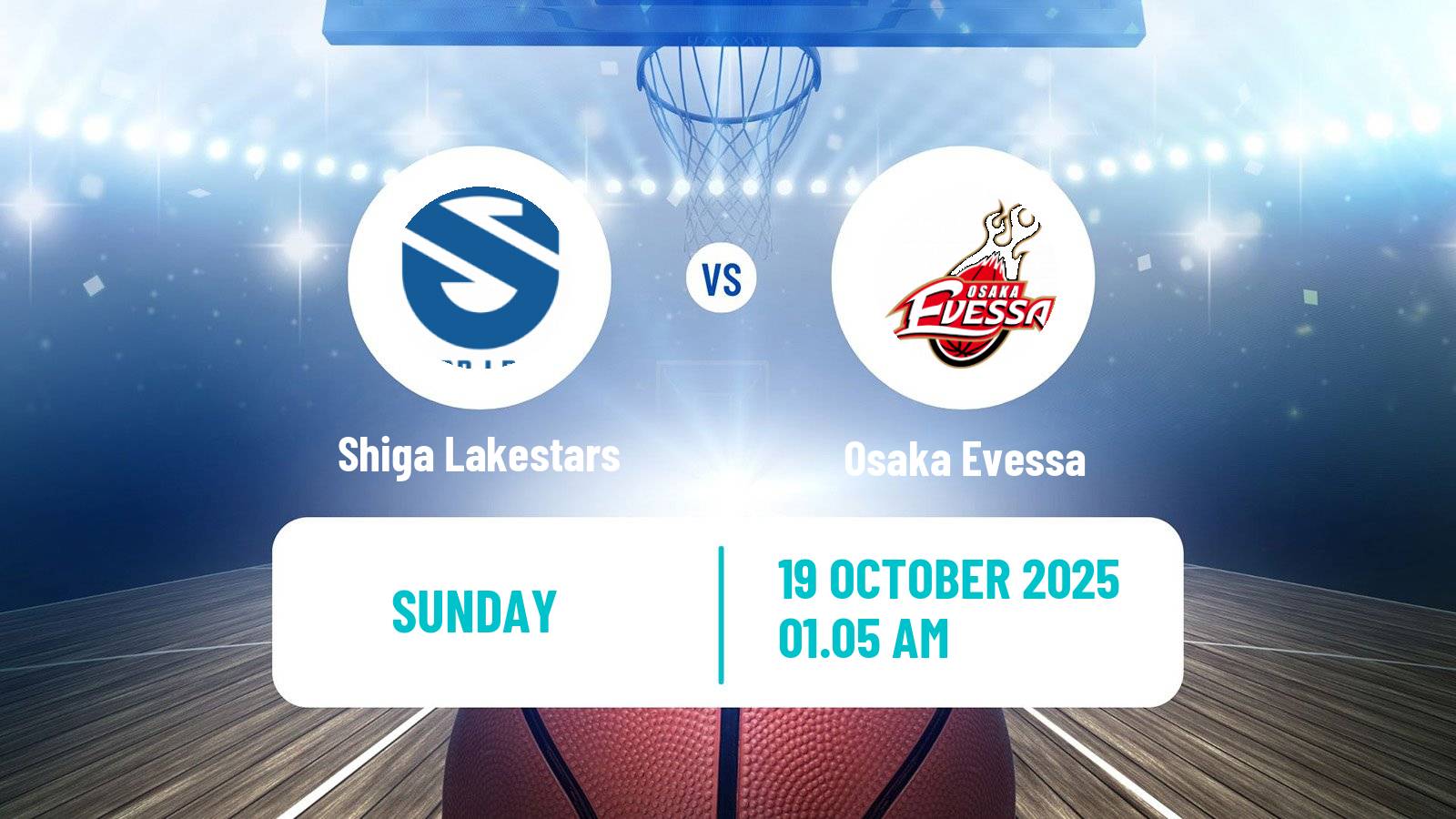 Basketball BJ League Shiga Lakestars - Osaka Evessa