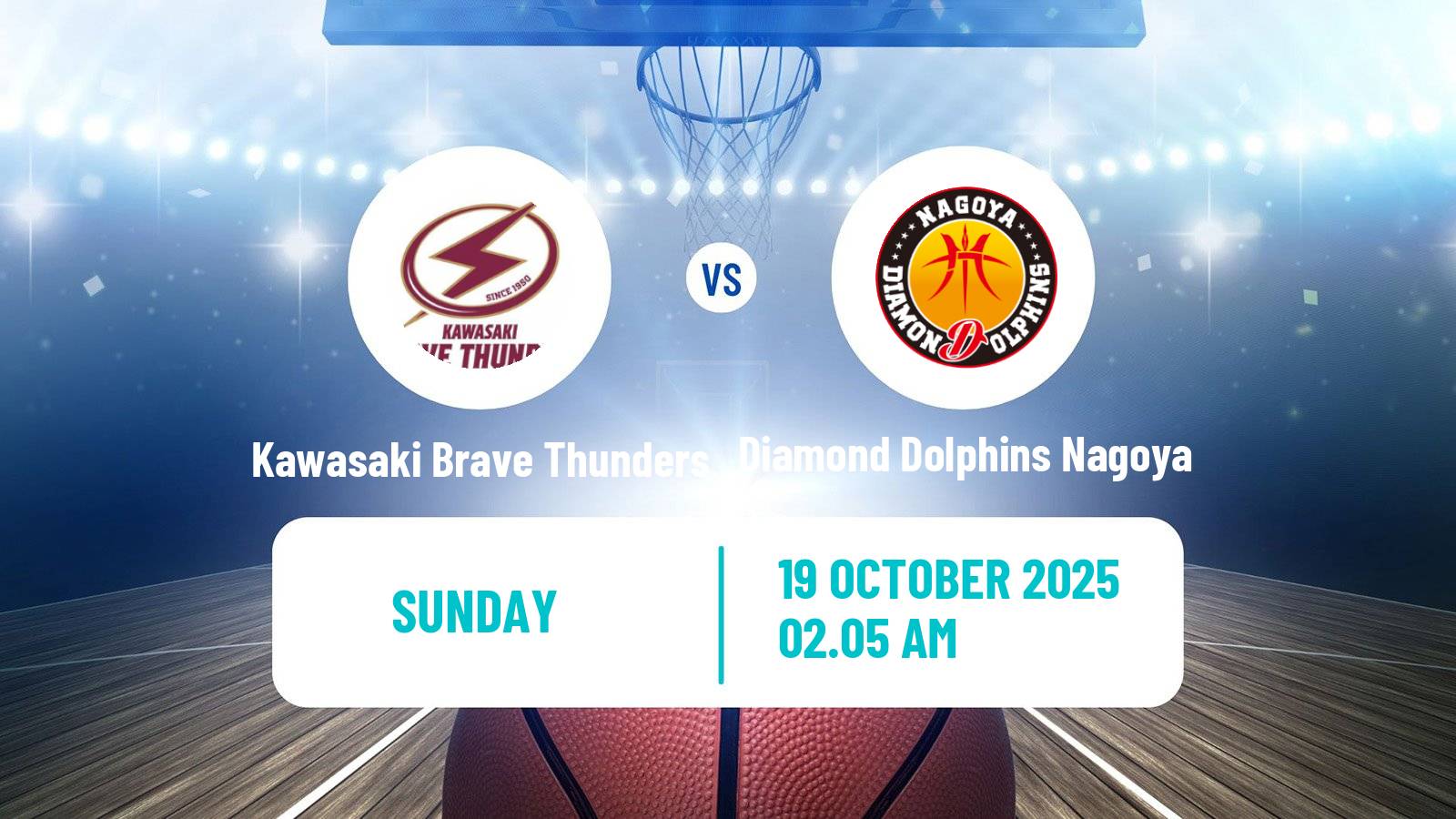 Basketball BJ League Kawasaki Brave Thunders - Diamond Dolphins Nagoya