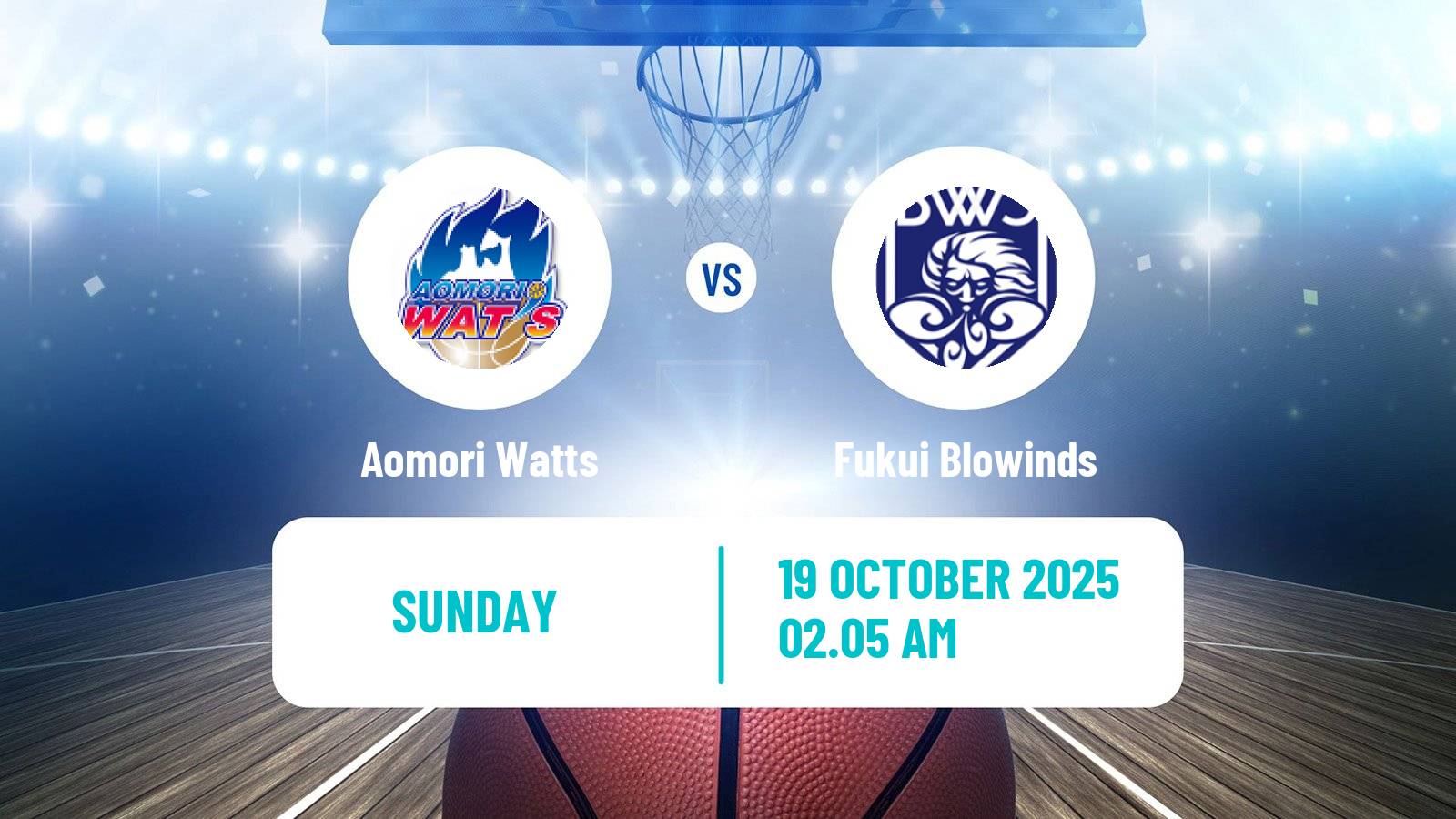 Basketball Japan B2 League Basketball Aomori Watts - Fukui Blowinds