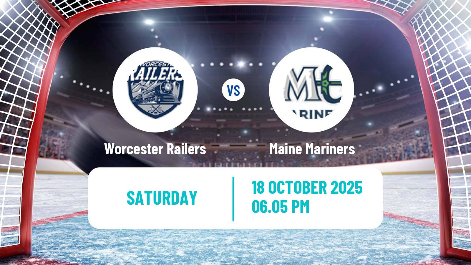 Hockey ECHL Worcester Railers - Maine Mariners