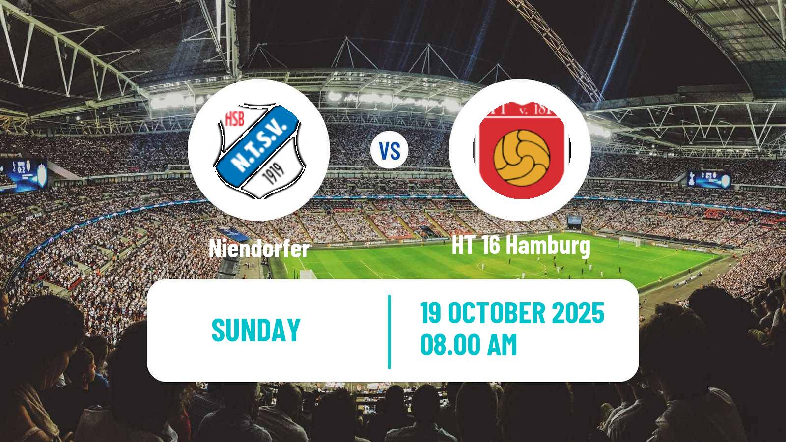 Football German Oberliga Hamburg Niendorfer - HT 16 Hamburg