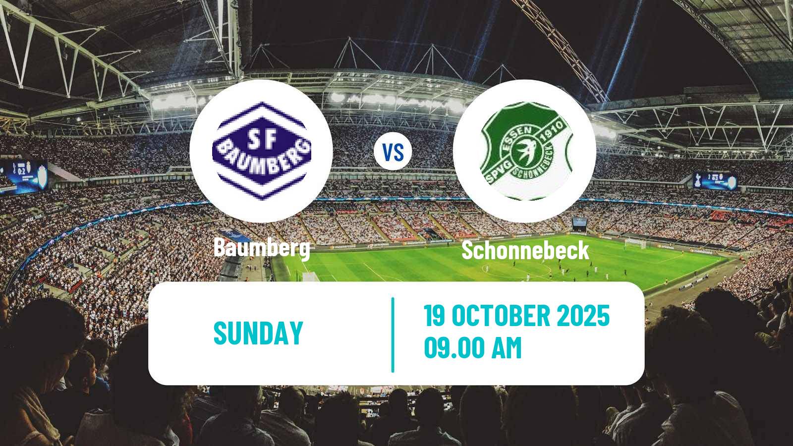 Football German Oberliga Niederrhein Baumberg - Schonnebeck