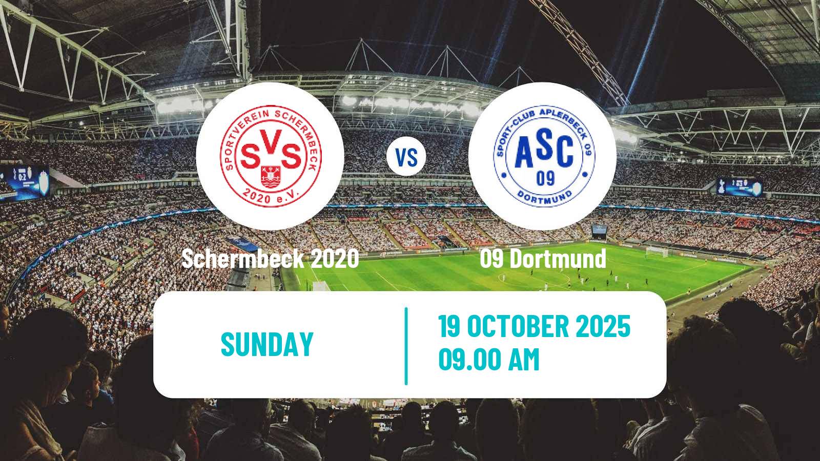 Football German Oberliga Westfalen Schermbeck 2020 - 09 Dortmund