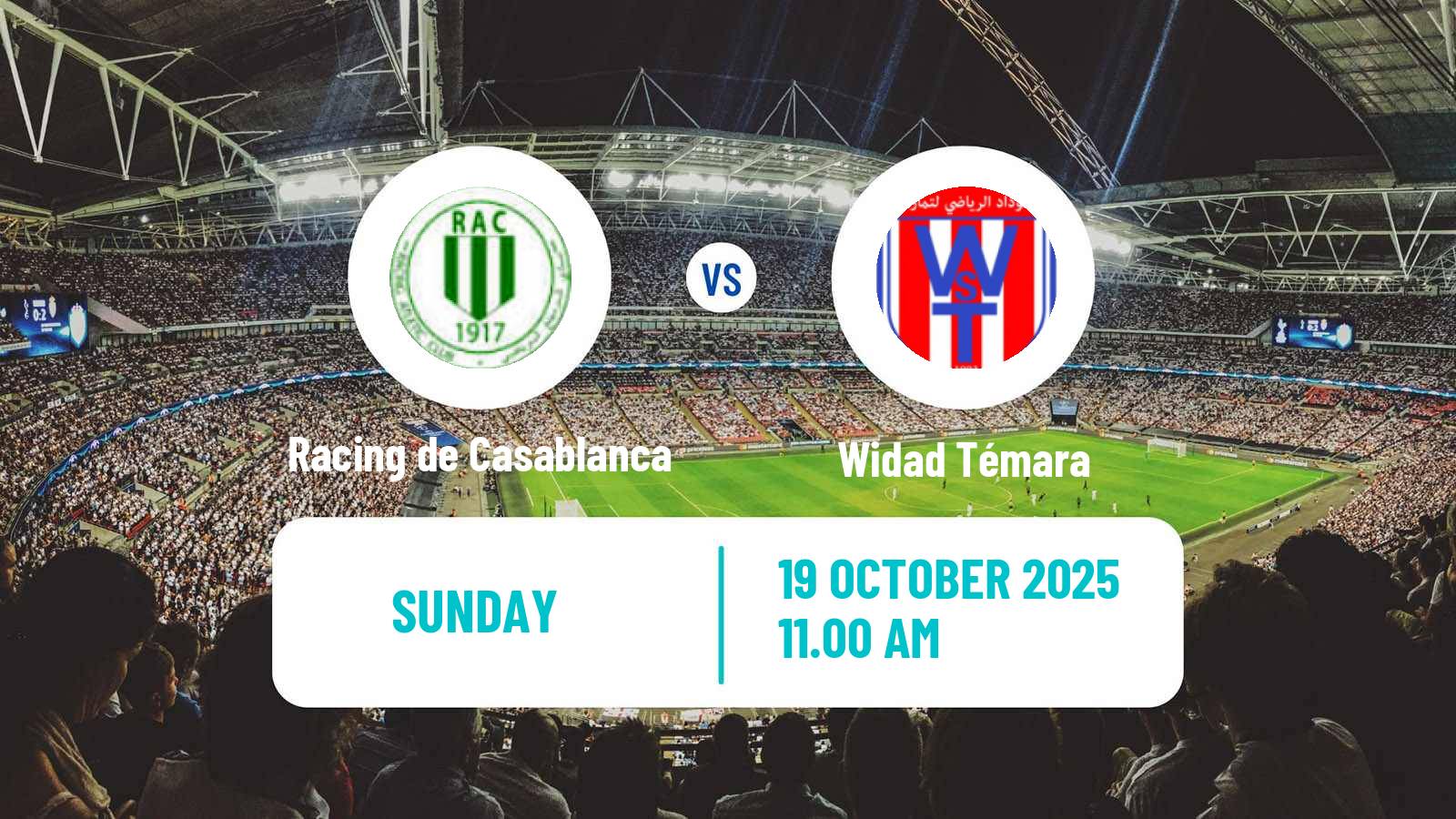 Football Moroccan Botola 2 Racing de Casablanca - Widad Témara