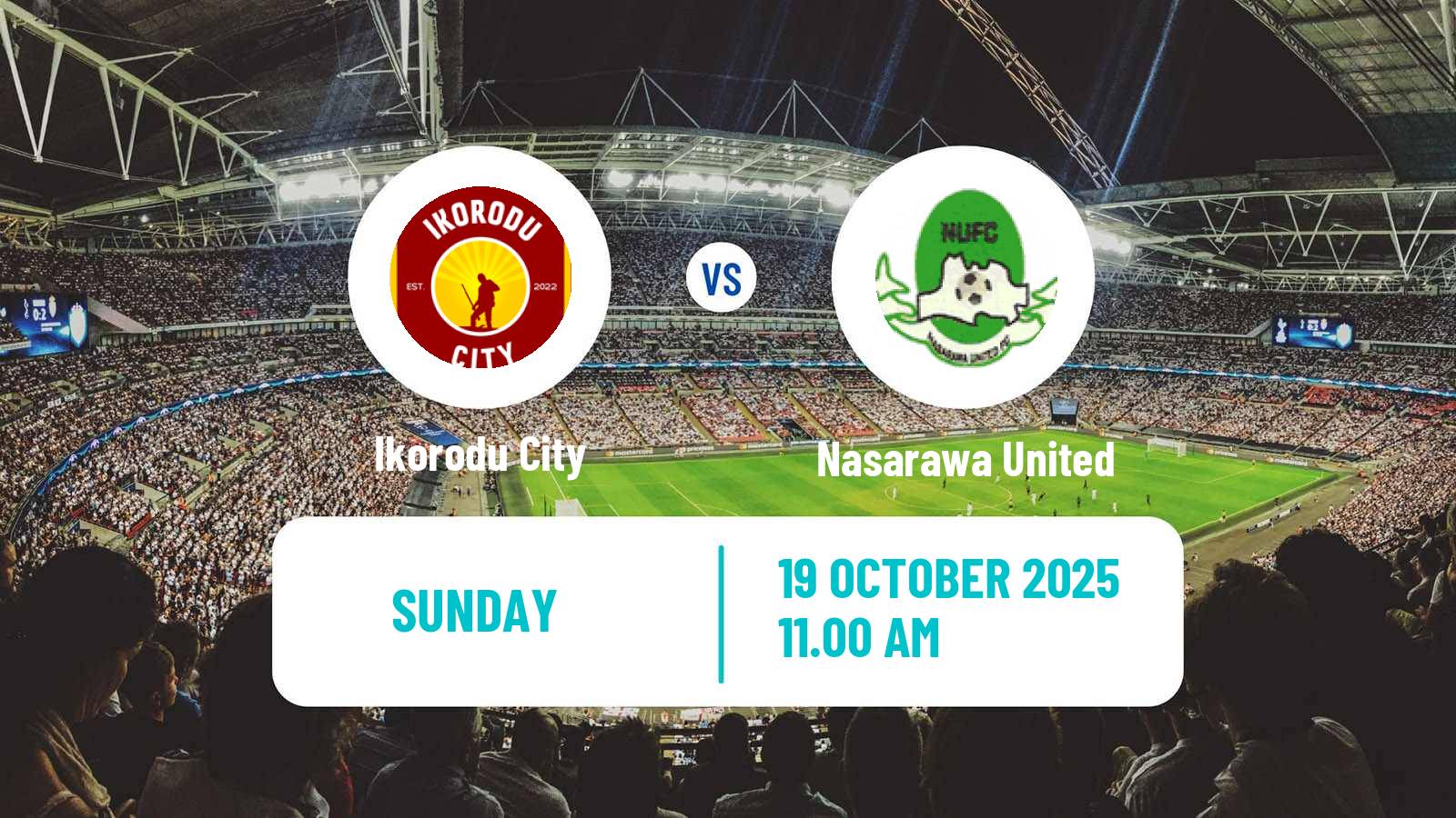 Football Nigerian Premier League Ikorodu City - Nasarawa United