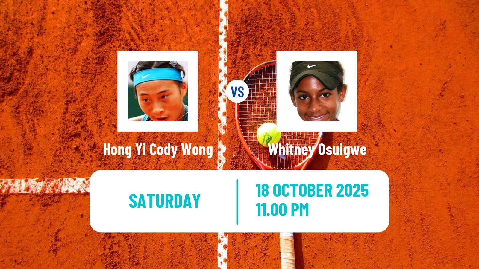 Tennis WTA Guangzhou Hong Yi Cody Wong - Whitney Osuigwe
