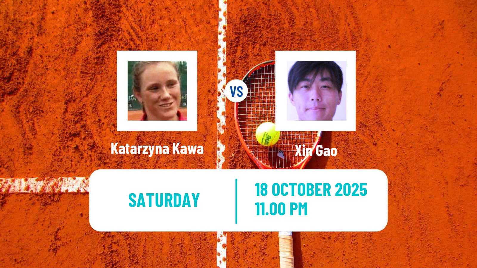 Tennis WTA Guangzhou Katarzyna Kawa - Xin Gao