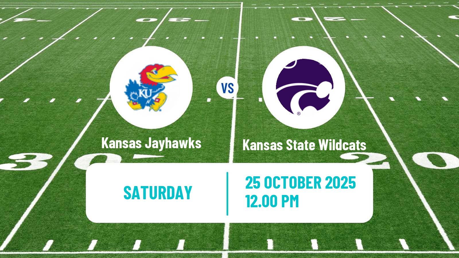 American football NCAA College Football Kansas Jayhawks - Kansas State Wildcats