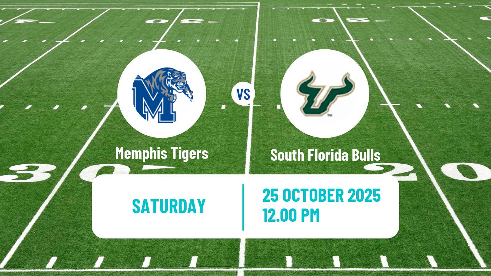 American football NCAA College Football Memphis Tigers - South Florida Bulls