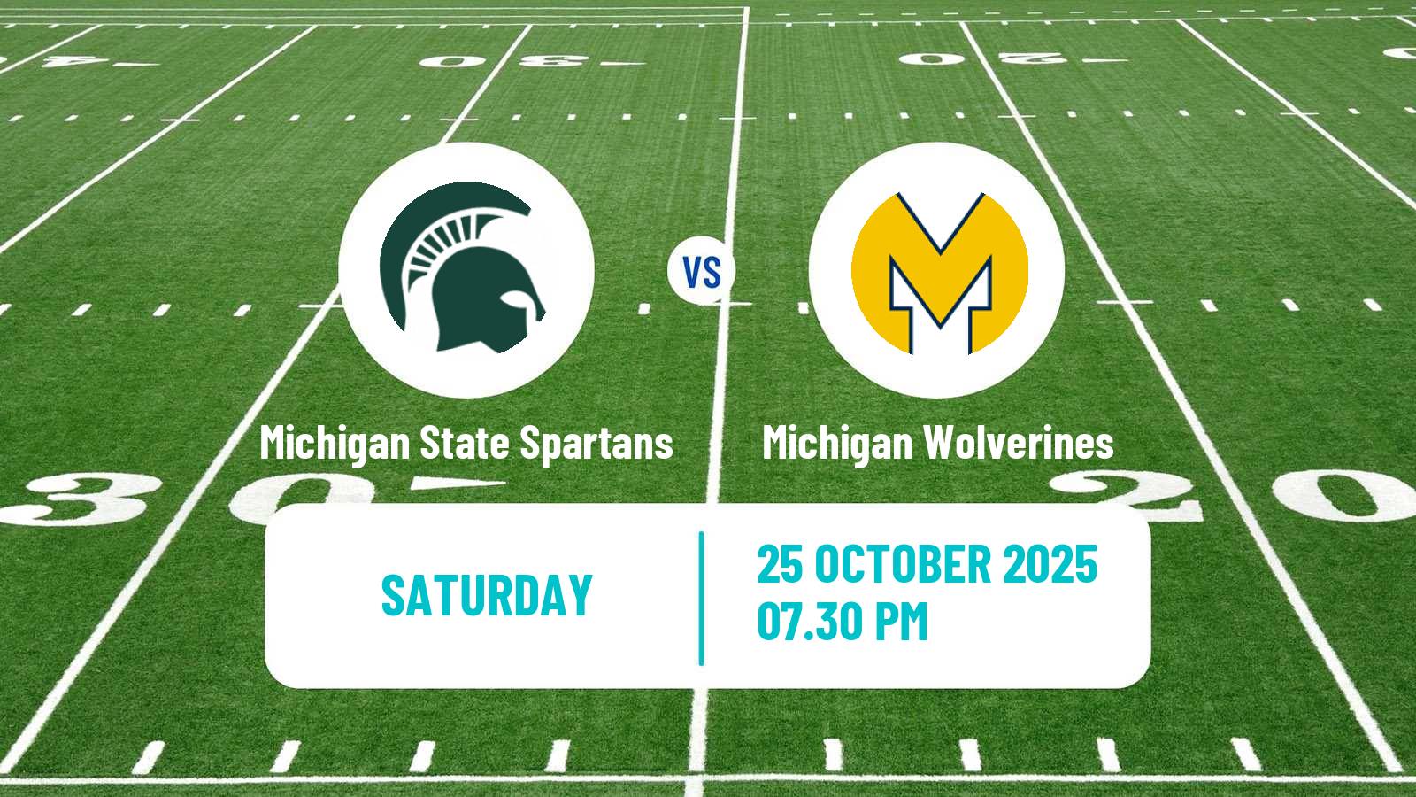 American football NCAA College Football Michigan State Spartans - Michigan Wolverines