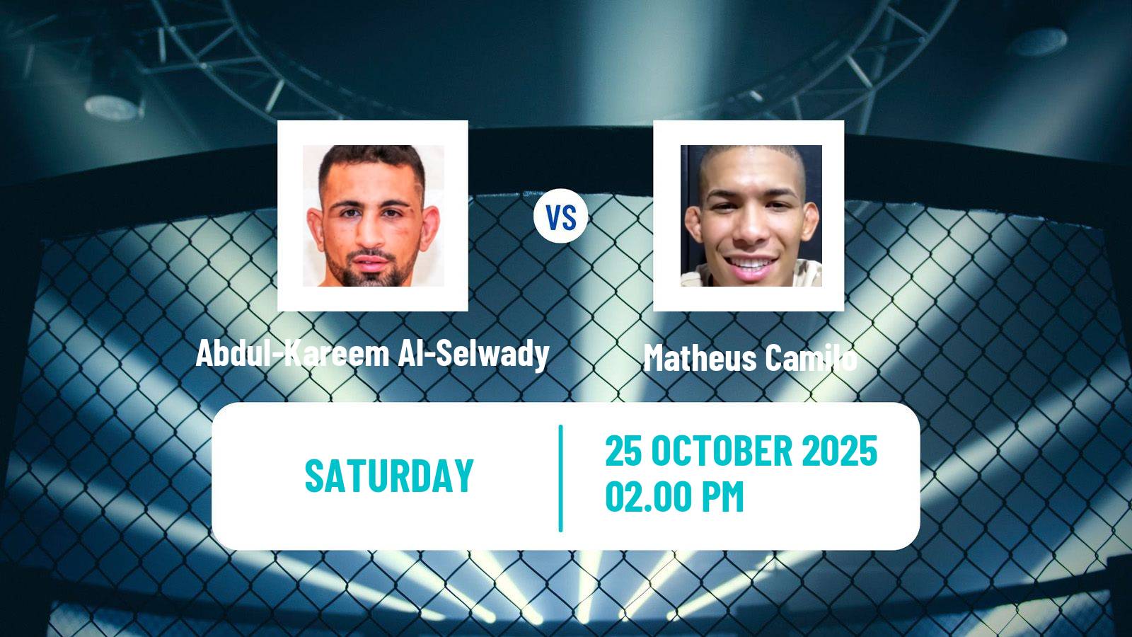 MMA Lightweight UFC Men Abdul-Kareem Al-Selwady - Matheus Camilo