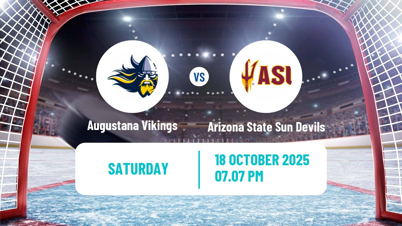 Hockey NCAA Hockey Augustana Vikings - Arizona State Sun Devils