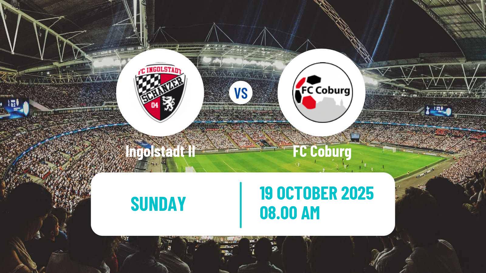 Football German Oberliga Bayern Nord Ingolstadt II - Coburg