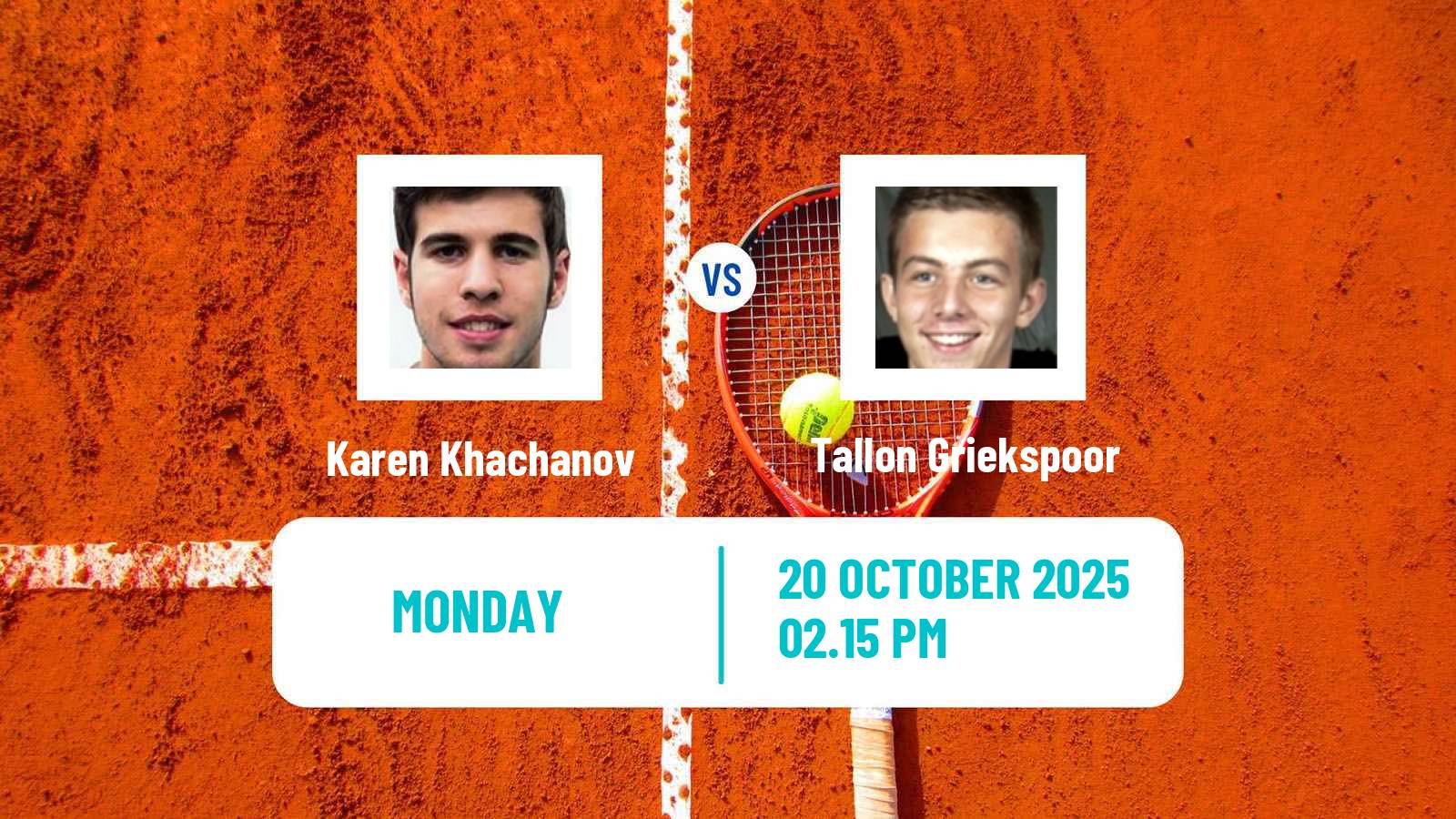 Tennis ATP Vienna Karen Khachanov - Tallon Griekspoor