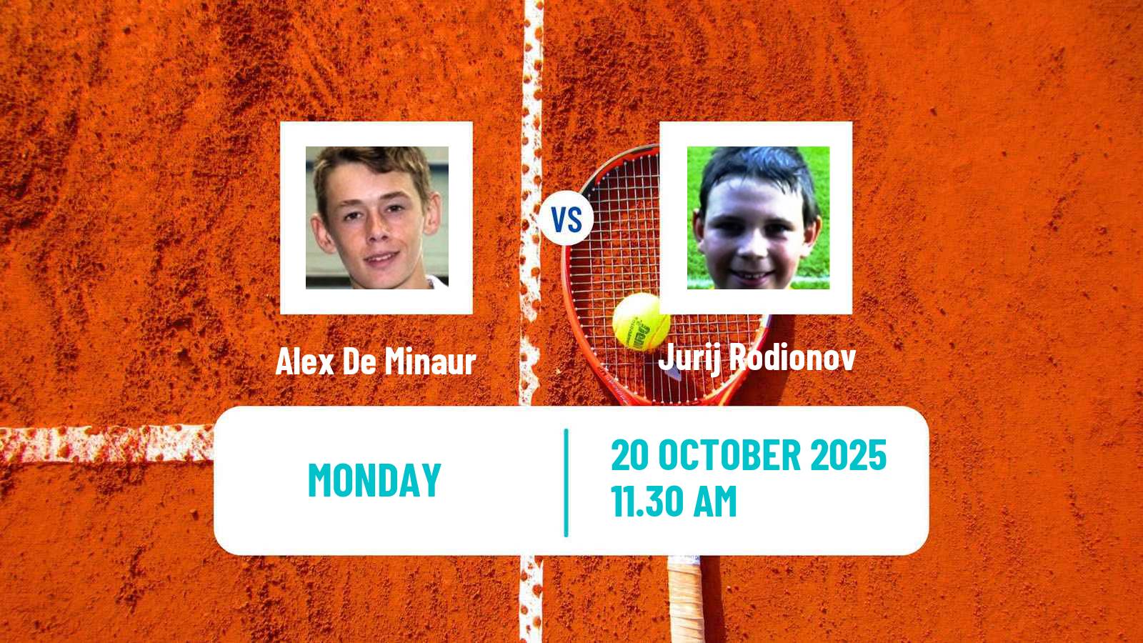 Tennis ATP Vienna Alex De Minaur - Jurij Rodionov