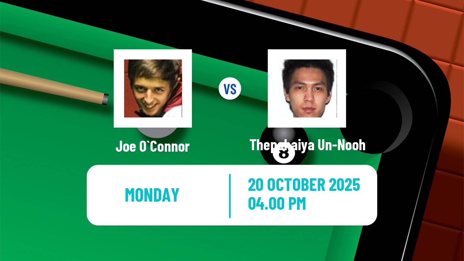 Snooker Northern Ireland Open Joe O`Connor - Thepchaiya Un-Nooh