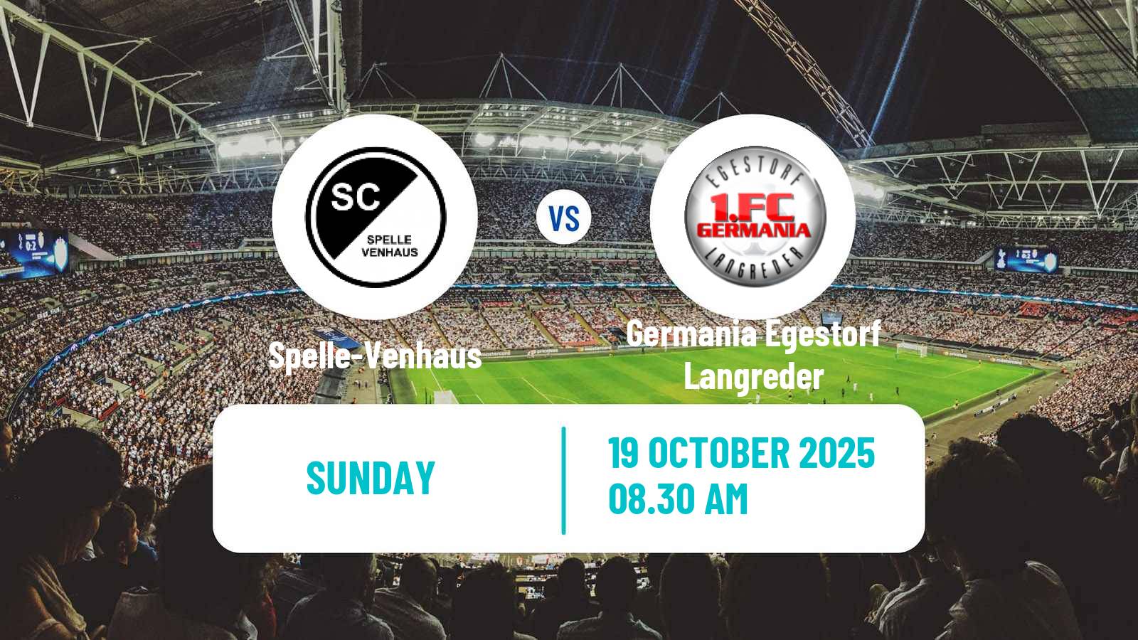 Football German Oberliga Niedersachsen Spelle-Venhaus - Germania Egestorf Langreder