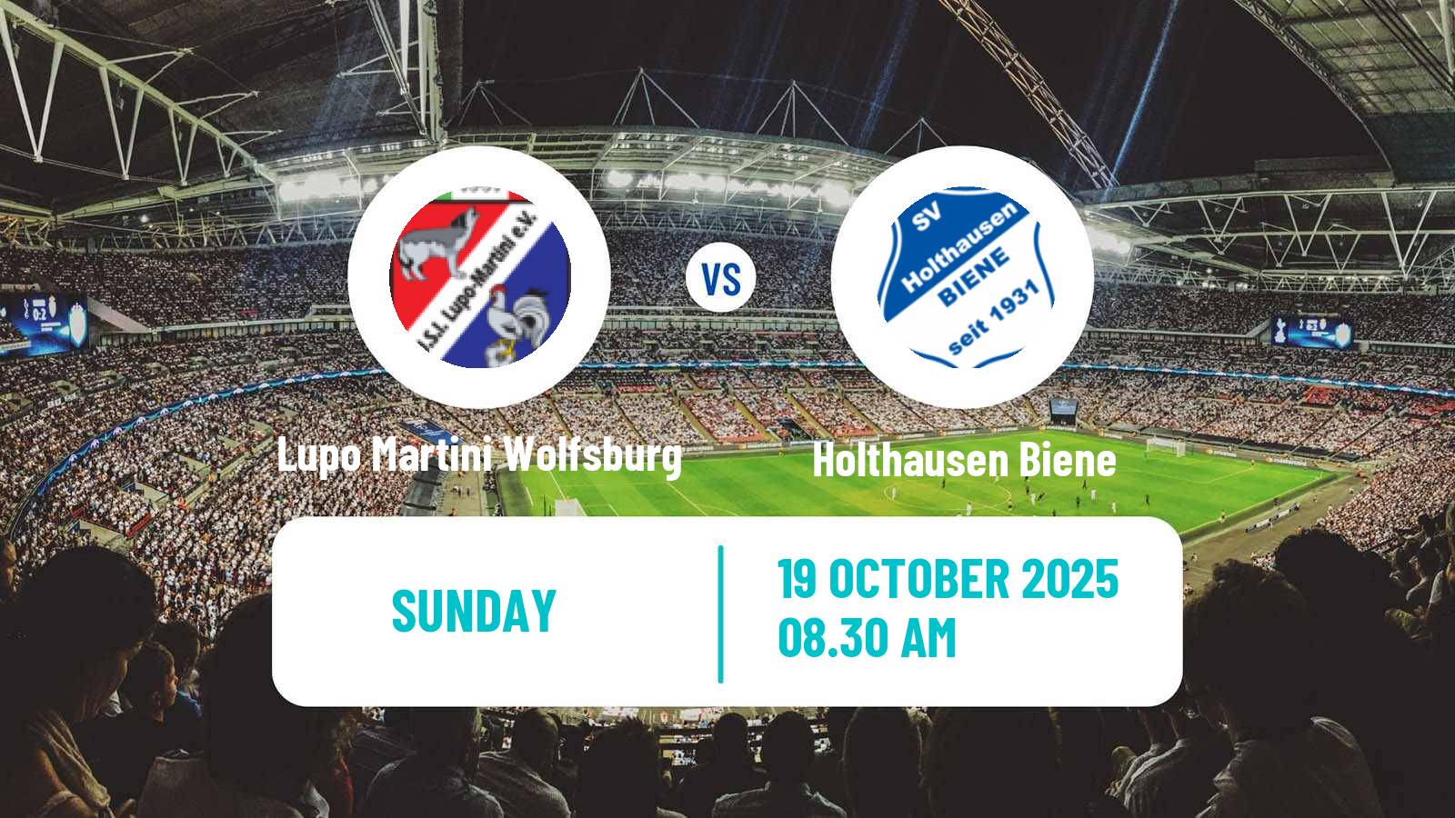 Football German Oberliga Niedersachsen Lupo Martini Wolfsburg - Holthausen Biene