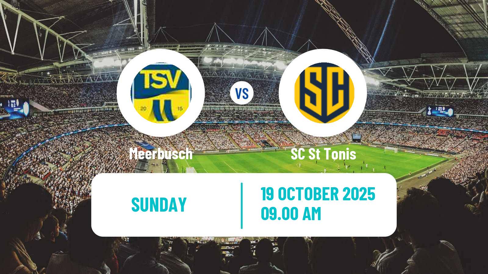 Football German Oberliga Niederrhein Meerbusch - St Tonis