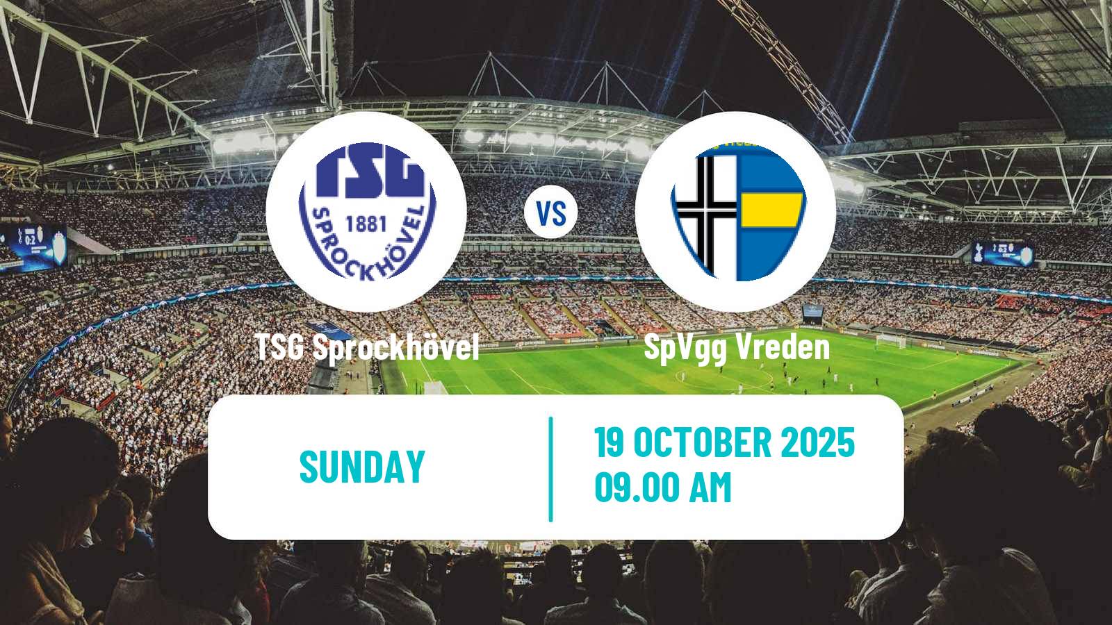 Football German Oberliga Westfalen TSG Sprockhövel - Vreden