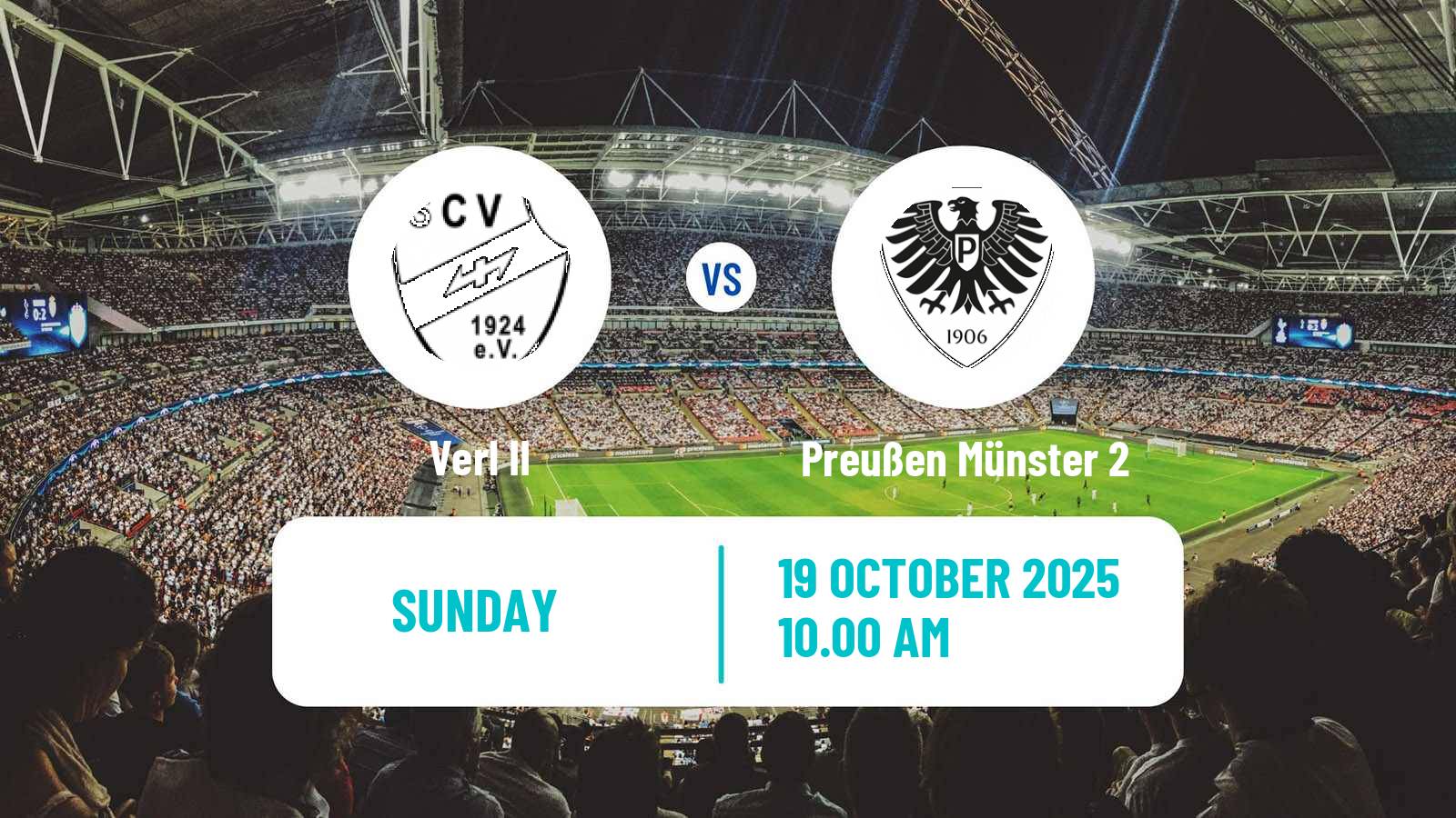Football German Oberliga Westfalen Verl II - Preußen Münster 2