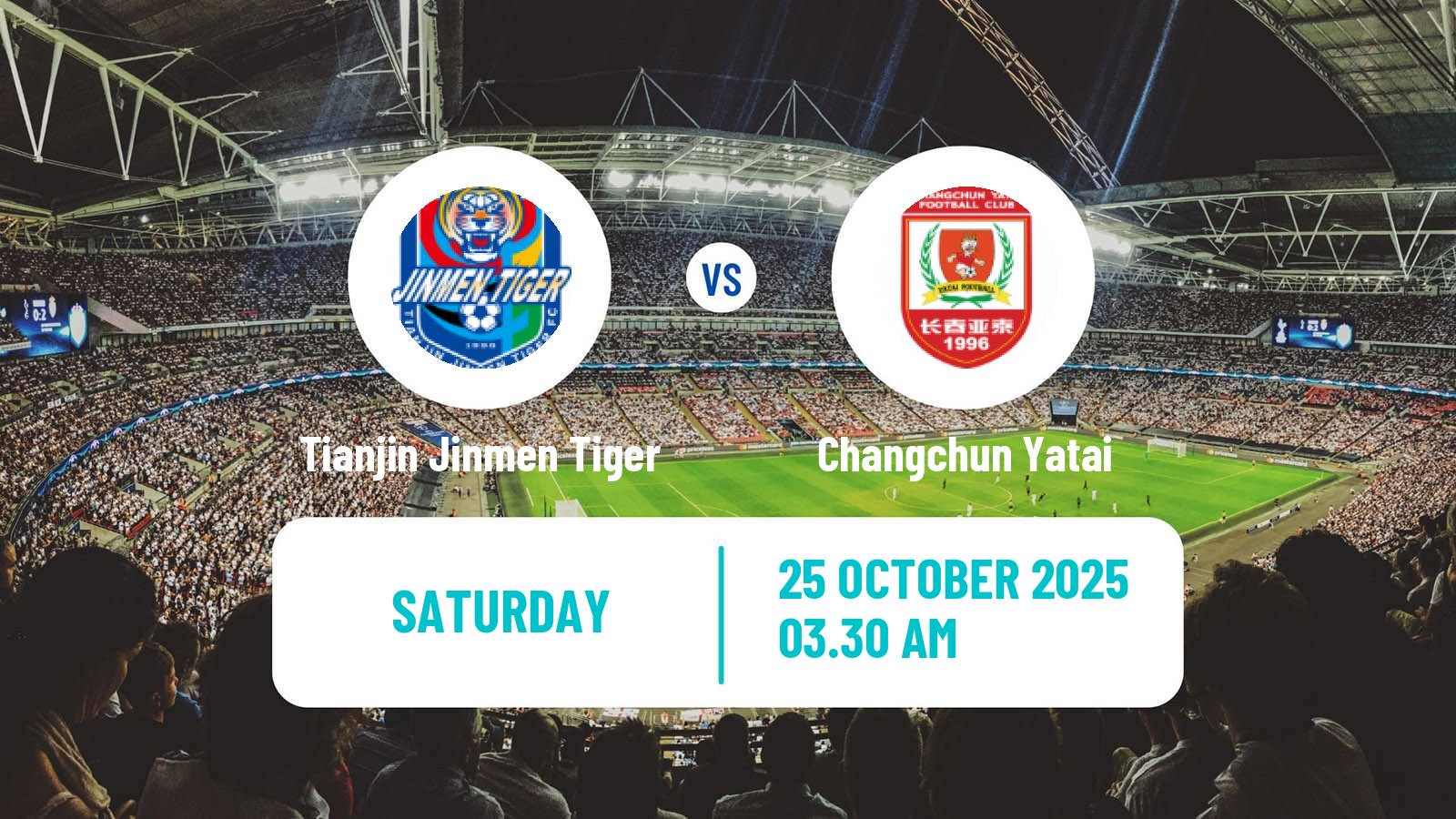 Football Chinese Super League Tianjin Jinmen Tiger - Changchun Yatai